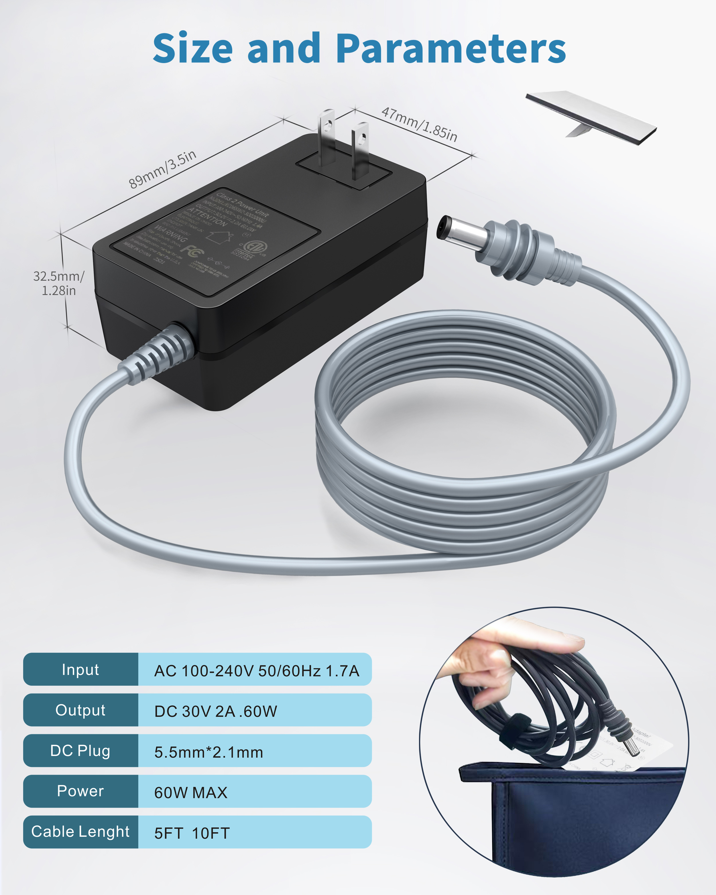 美规60W 适配器带线