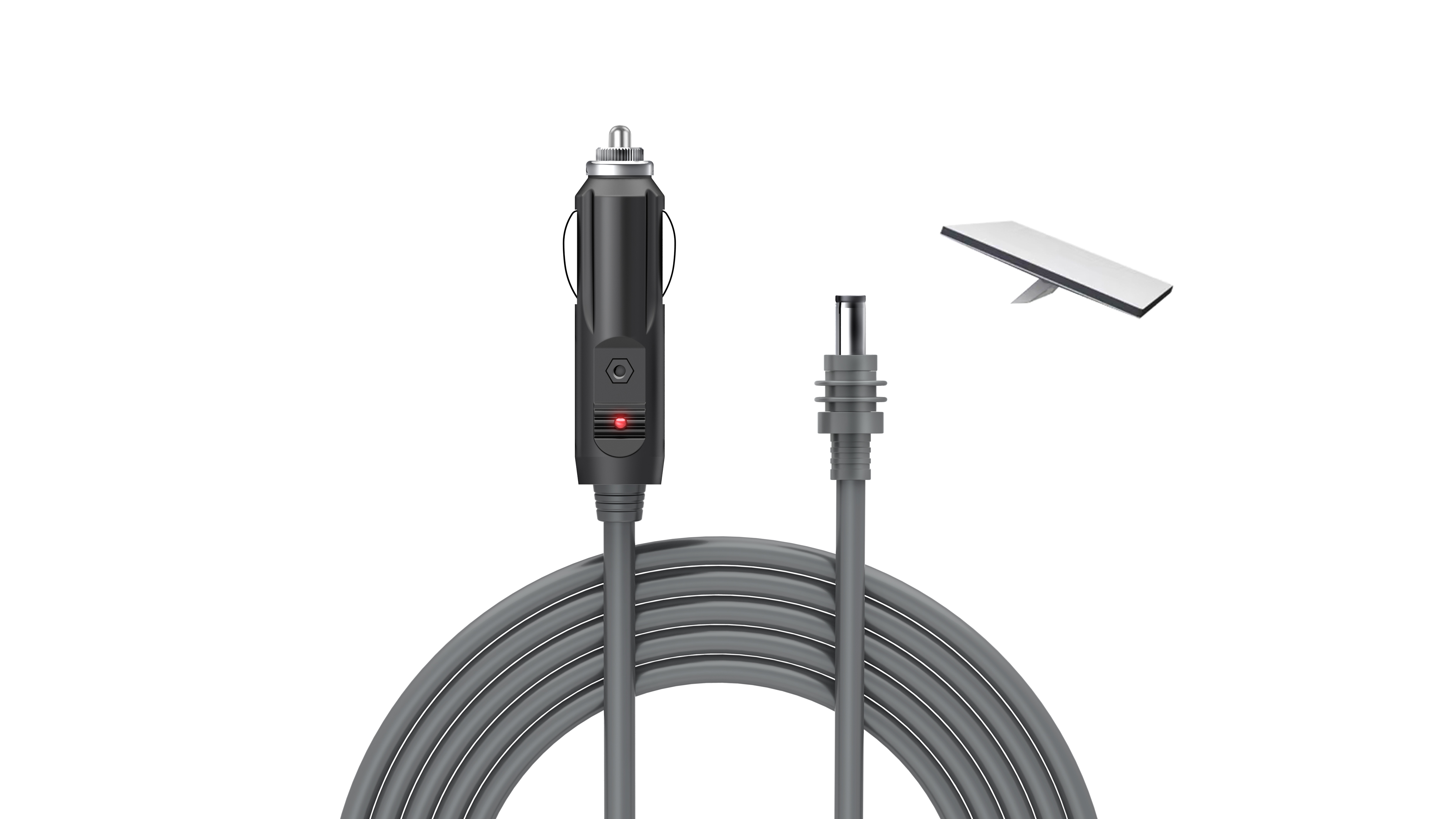 指示灯款车充线灰色